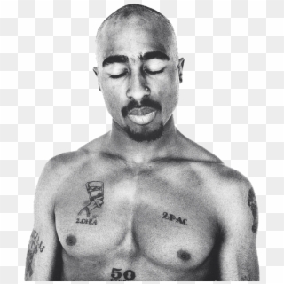 2pac, Tupac Shakur Png - Black And White 2pac Clipart