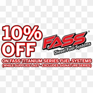 10% Off On Fass Titanium Series Fuel Systems - Carmine Clipart