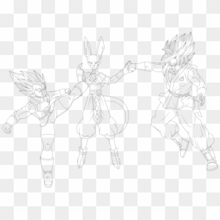 Free Dragon Ball Super Coloring Page To Print And Color - Line Art Clipart
