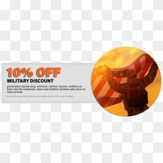 10% Military Discount Parts & Labor - Flyer Clipart