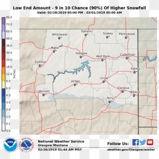 Minimum Potential Snow Accumulation - National Weather Service Clipart
