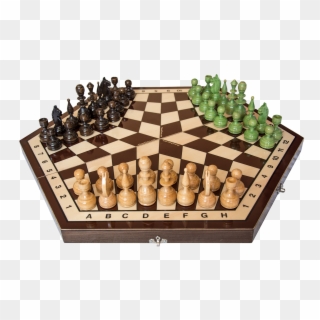 Limited Luxury Wooden Board - 3 Person Chess Clipart