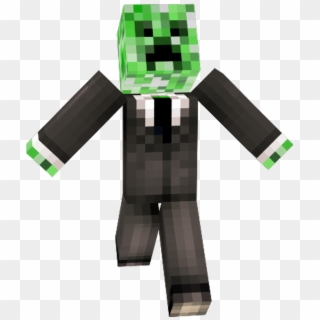 Minecraft Minecraft Creeper In A Suit Skin - Minecraft Creeper Face Clipart
