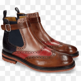 Ankle Boots Trevor 6 Wood Rich Red Light Purple Melanzana - Melvin & Hamilton Clipart