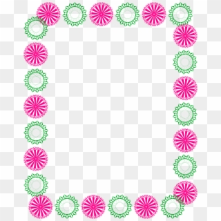 Green And Pink Clipart Circle Border Design 2016 Sadiakomal - Border Valentines Day Clip Art - Png Download