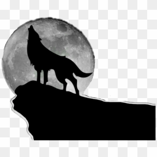 Freetoedit Wolf Moon Silhouette Howling Night Wildlife - Howling Wolf 3d Model Clipart