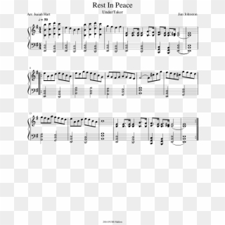 Rest In Peace Sheet Music Composed By Jim Johnston - Don T Forget Deltarune Piano Sheet Music Clipart