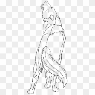 Coloring Howling Pages Wolf Silhouettes Magistream - Wolf Drawing Back View Clipart