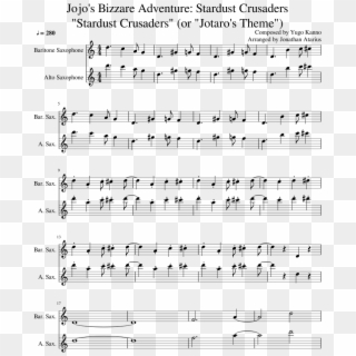 Jojos Bizarre Adventure "stardust Crusaders" - Jotaro's Theme Sheet Music Clipart