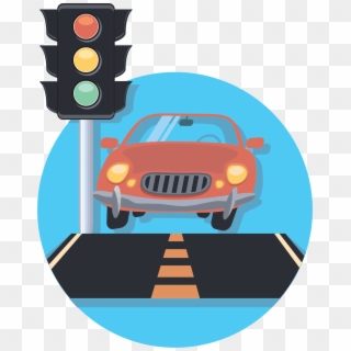 This Free Icons Png Design Of Car And Traffic Light Clipart
