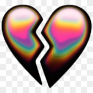 Heart Emoji Holographic Brokenheart Freetoedit Clipart