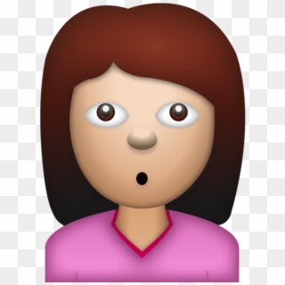 Woman Wondering Face Emoji - No X Emoji Clipart
