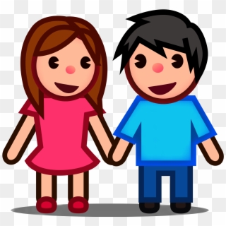 Open - Boy Girl Emoji Png Clipart
