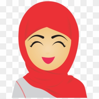 Muslim Emoji Set Cute Expressions - Woman Clipart