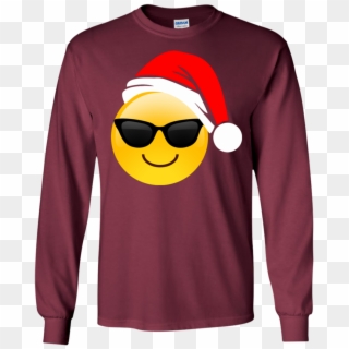 Emoji Christmas Shirt Cool Sunglasses Santa Hat Family Clipart