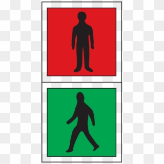 Open - Stop Light For Pedestrian Road Signs Clipart