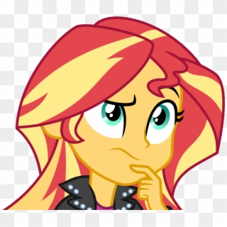 Thought Clip Art Thinking Woman Source - Equestria Girls 3 Sunset Shimmer - Png Download