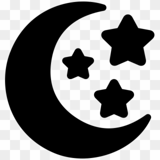 Png Transparent Stock Moon And Stars Png Icon Free - Moon And Stars Svg Clipart
