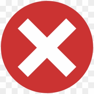 Open - X In Red Circle Clipart