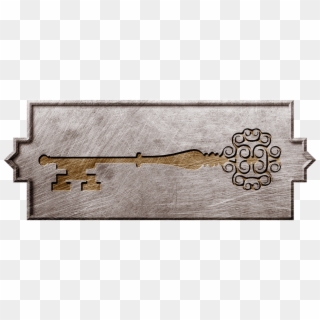 Shield, Metal, Key, Png, Steampunk, Metal Sign - Wood Clipart