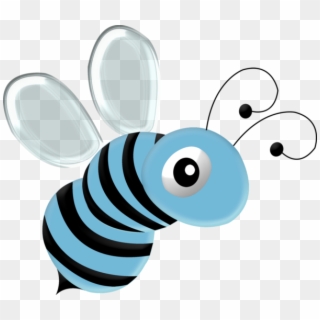 Blue Bee Clipart - Png Download