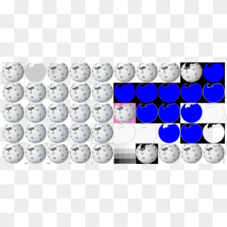 Wikipedia Logo V2 4bpp No Pixel Art Making Of - 4bpp Dithering Clipart