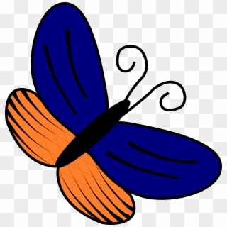 This Free Icons Png Design Of Blue And Orange Butterfly Clipart
