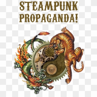 Steampunk-propaganda - Ying Yang Dragon And Tiger Clipart