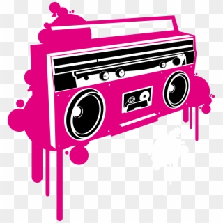 Kisspng Boombox Ster - Hip Hop Radio Vector Clipart