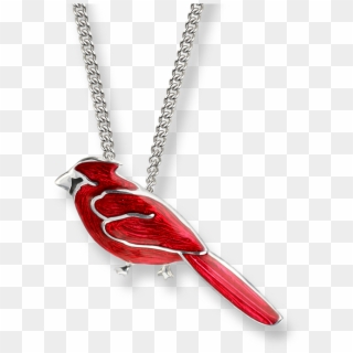 Nicole Barr Designs Sterling Silver Cardinal Necklace - Locket Clipart