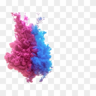 Colorful Smoke Png Hd - Red And Blue Color Splash Clipart
