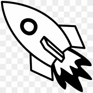 Black And White Rocket Fire Svg Clip Arts 600 X 600 - Png Download