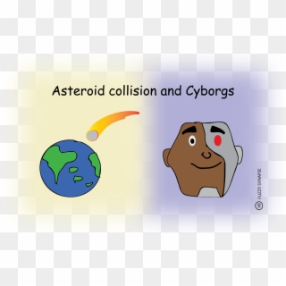 Asteroid Collision And Cyborgs Clipart