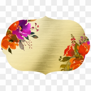 Hand Painted Gold Medal On Watercolor Flower Png Transparent - Viola Clipart
