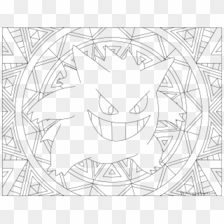 Pokemon Gengar Coloring Pages Great Free Clipart Silhouette - Pokemon Gengar Coloring Pages - Png Download