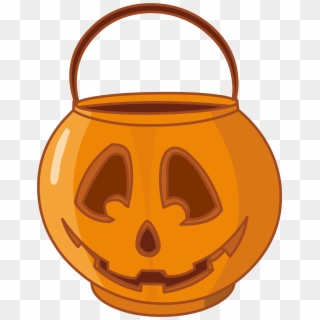 Halloween Pumpkin Basket Png Clipart, Is Available - Jack O Lantern Basket Transparent Png