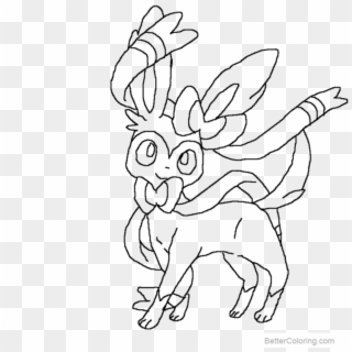 Free Sylveon Coloring Pages Lineart By Zillapokegirl - Sylveon Black And White Clipart
