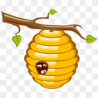 Honey Bee Beehive Clip Art - Bee In A Beehive Clipart - Png Download