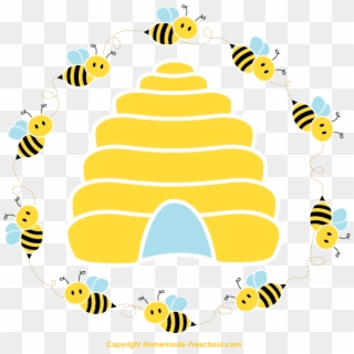 Click To Save Image - Cute Beehive Clipart