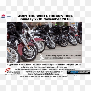 White Ribbon Ride - Fraser Motorcycles Clipart