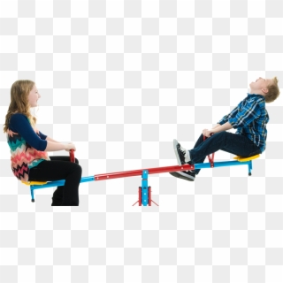 Photo Of Children Playing On Teeter Totter - Leisure Clipart