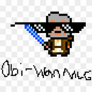 Obi Wan Kenobi - Pixel Art Heroes Clipart