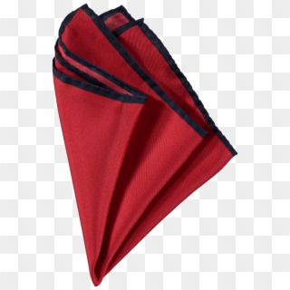 Silk Plain Pocket Square Red/navy - Leather Clipart