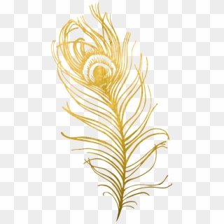 And Became My Life's Work - Golden Peacock Feather Png Clipart