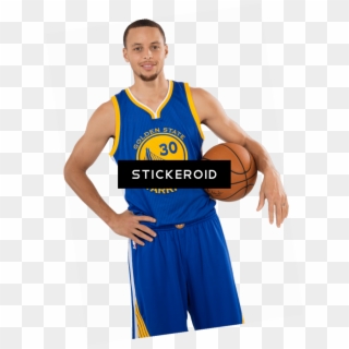 Stephen Curry Standing With Ball Clipart