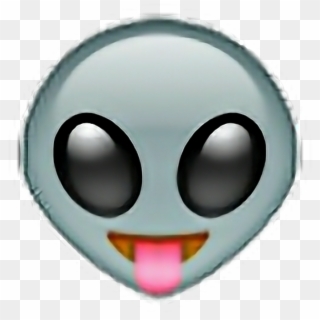 Alien Emoji Aesthetic Sticker Gray Pink Black Brown - Alien Whatsapp Emoji Png Clipart