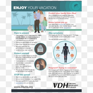 2017 Spring Break Zika Awareness Toolkit - Travel Health Poster Clipart