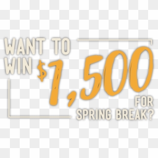We're Giving Away $1,500 For Spring Break And It Could - Parallel Clipart