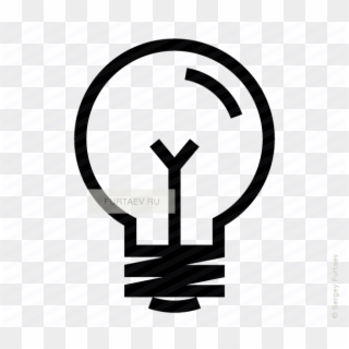 Transparent Stock Icon Of Electric Lamp - Incandescent Light Bulb Clipart