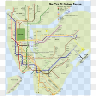 Nyc Subway 4b Shrunk - New York Subway Map Clipart